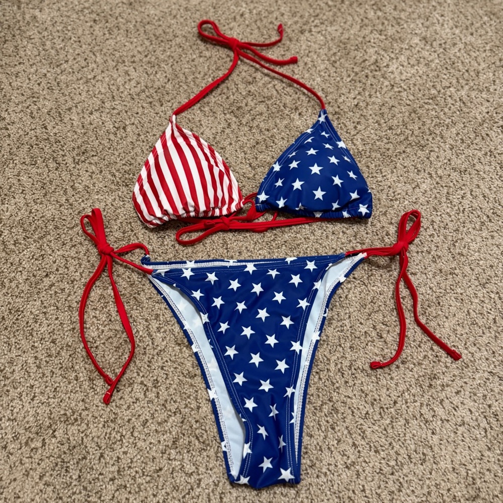 American Flag Patritotic Fourth of July swimsuit